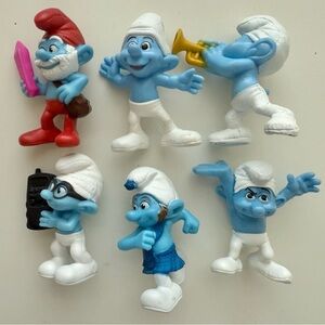 McDonald Smurfs Toy Set - 6 pcs